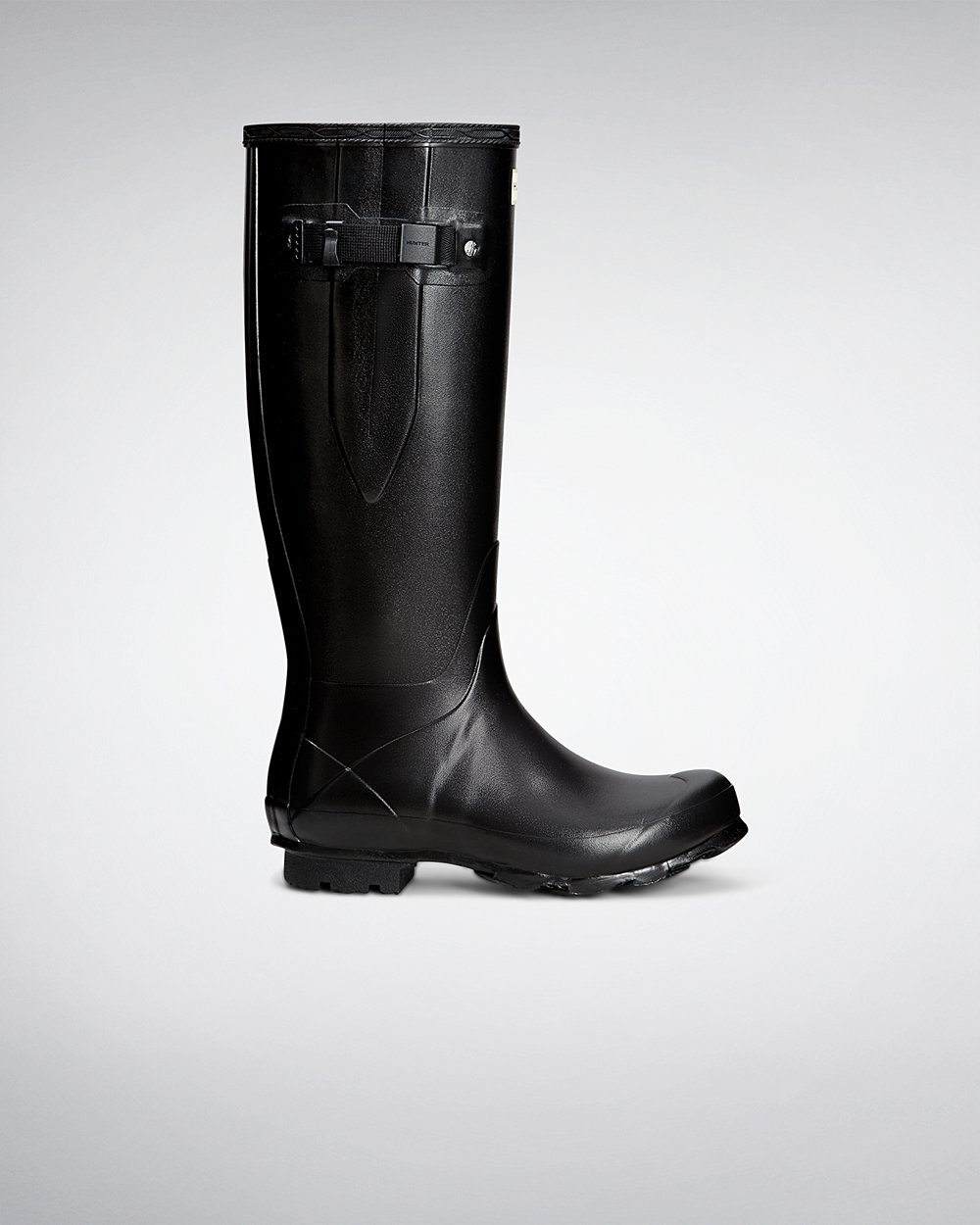 Galochas Altas Hunter Feminina Pretas - Norris Field Side Adjustable - 10JCLDAEI